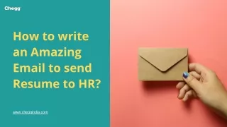 how to write an amazing email to send resume to hr