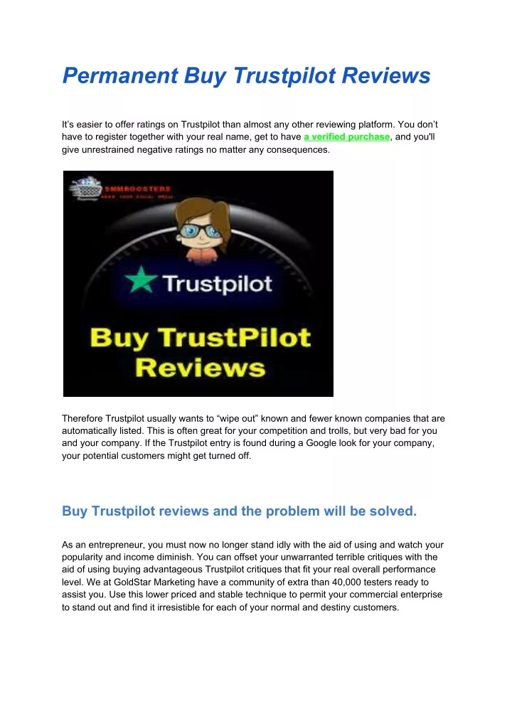 permanent buy trustpilot reviews