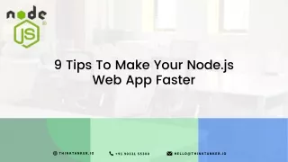 9 tips to make your node js web app faster