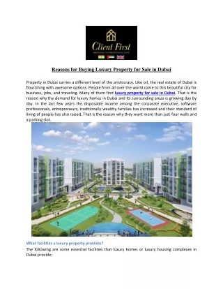 Reasons for Buying Luxury Property for Sale in Dubai-converted