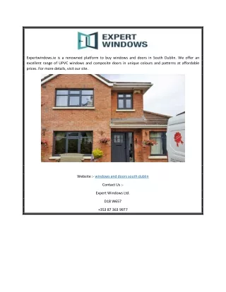 Windows and Doors South Dublin  Expertwindows.ie