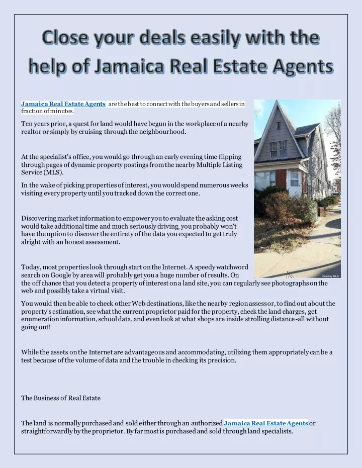 jamaica real estate agents are the best