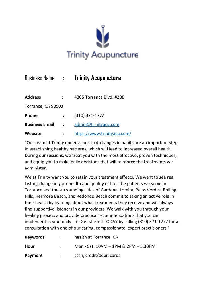 trinity acupuncture