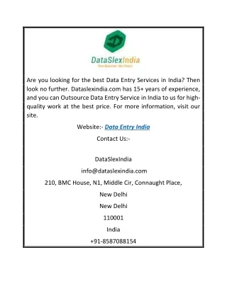 are you looking for the best data entry services