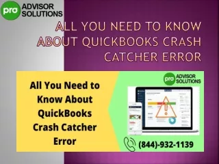 all you need to know about quickbooks crash catcher error