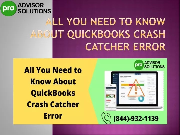 all you need to know about quickbooks crash catcher error