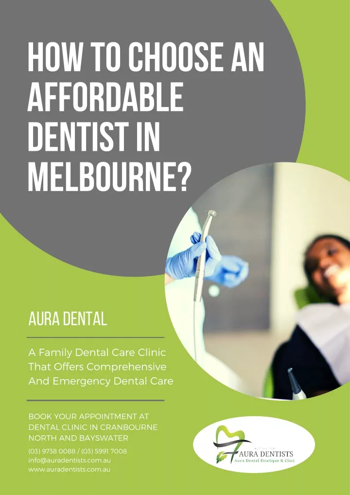 how to choose an affordable dentist in melbourne