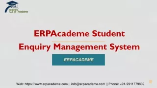 ERPAcademe Student Enquiry Management System