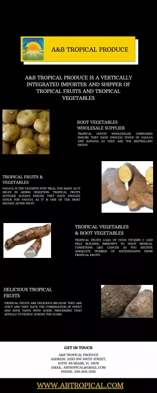 Tropical Fruits Supplier
