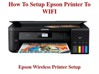 how to setup epson printer to wifi