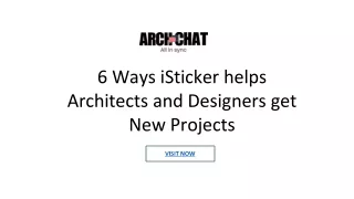 6 Ways iSticker helps Architects and Designers get New Projects