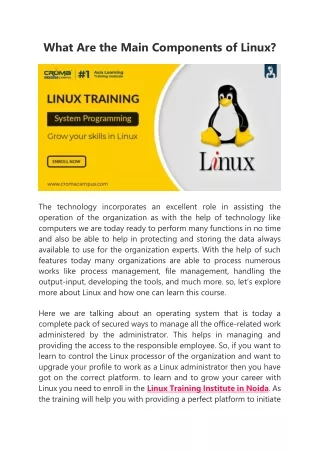 what are the main components of linux