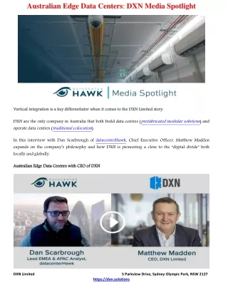 Australian Edge Data Centers | HawkTalk News