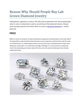 Reason Why Should People Buy Lab Grown Diamond Jewelry