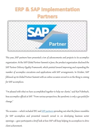 this year sap partners have presented