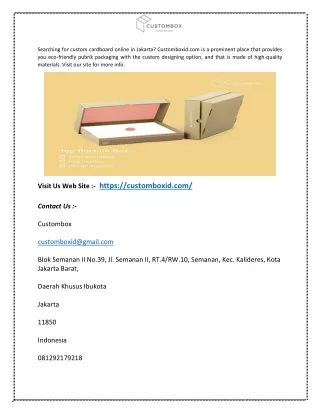 searching for custom cardboard online in jakarta