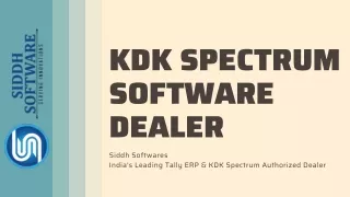 kdk spectrum software dealer siddh softwares