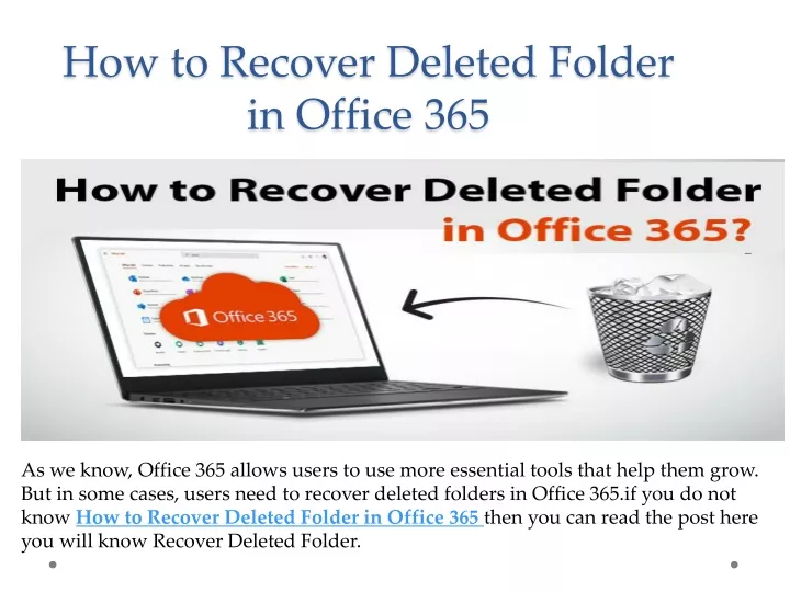 how to recover deleted folder in office 365