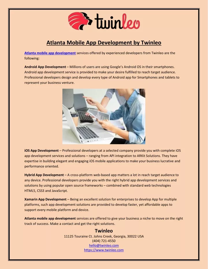 atlanta mobile app development by twinleo