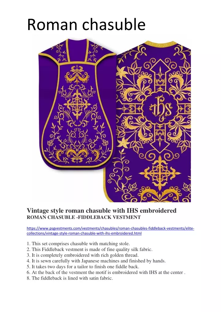 roman chasuble