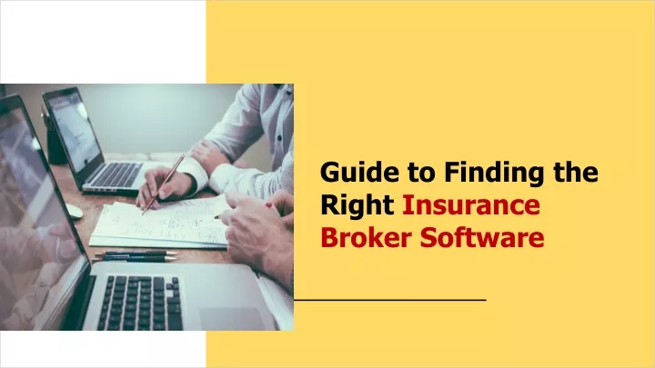 Finding The Right Broker