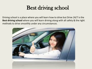best driving school