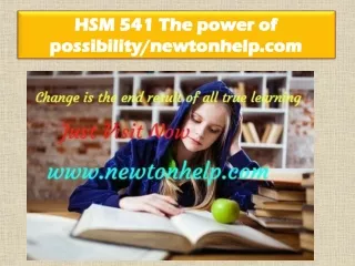 hsm 541 the power of possibility newtonhelp com