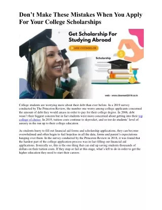 Tips for College Scholarships