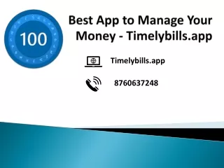 Best App to Manage Your Money - Timelybills.app