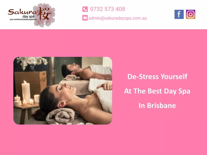 de stress yourself at the best day spa in brisbane