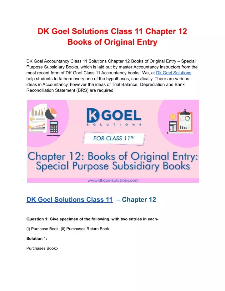 dk goel solutions class 11 chapter 12 books