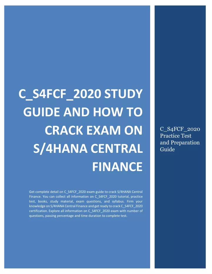 c s4fcf 2020 study guide and how to crack exam