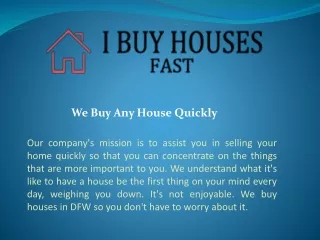 We Buy Any House | Brandobuyshouses