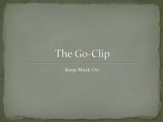 Innovation Entrepreneur Mask Clips - The Go-Clip