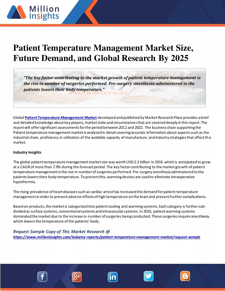 patient temperature management market size future