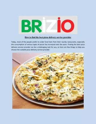 how to find the best pizza delivery service