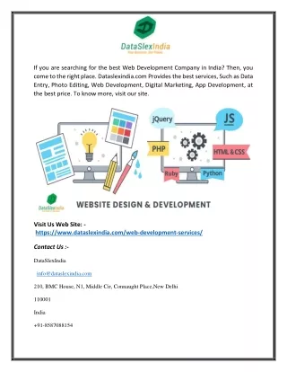 if you are searching for the best web development