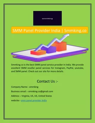SMM Panel Provider India | Smmking.co