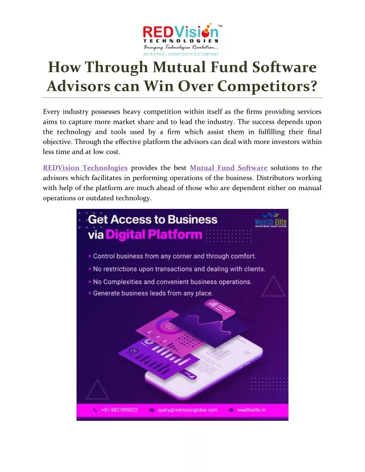 how through mutual fund software advisors
