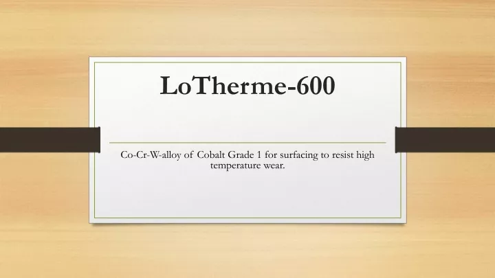 lotherme 600