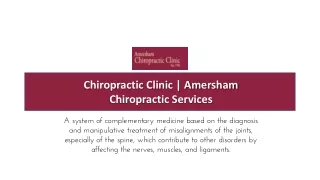 Chiropractic Clinic | Amersham Chiropractic Services