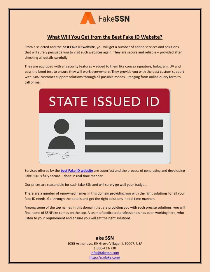 what will you get from the best fake id website