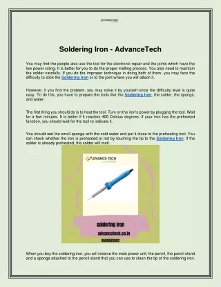soldering iron advancetech