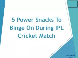 5 Power Snacks To Binge On During IPL Cricket Match