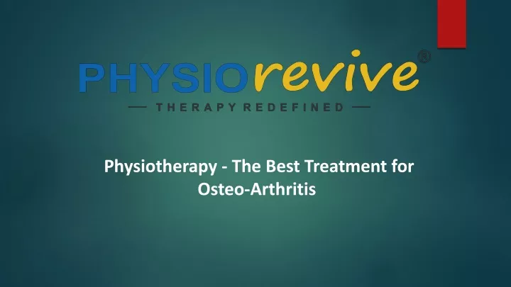 physiotherapy the best treatment for osteo