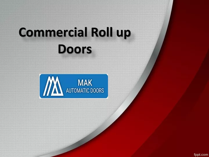 commercial roll up doors