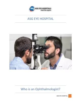 Who is an Ophthalmologist & which one you need to get an Eye Check-Up?
