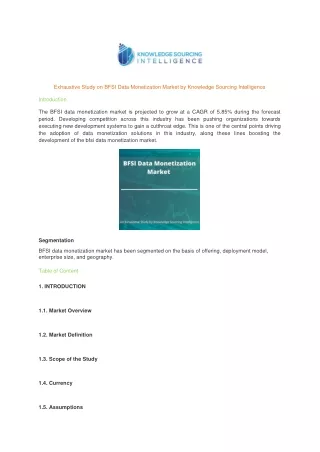 exhaustive study on bfsi data monetization market