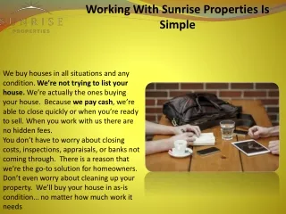 Sunrise Properties - We buy houses in Knoxville - Cash Home Buyers in Knoxville