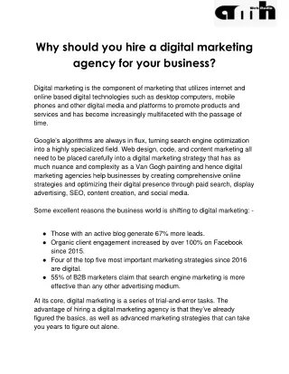 Why should you hire a digital marketing agency for your business_